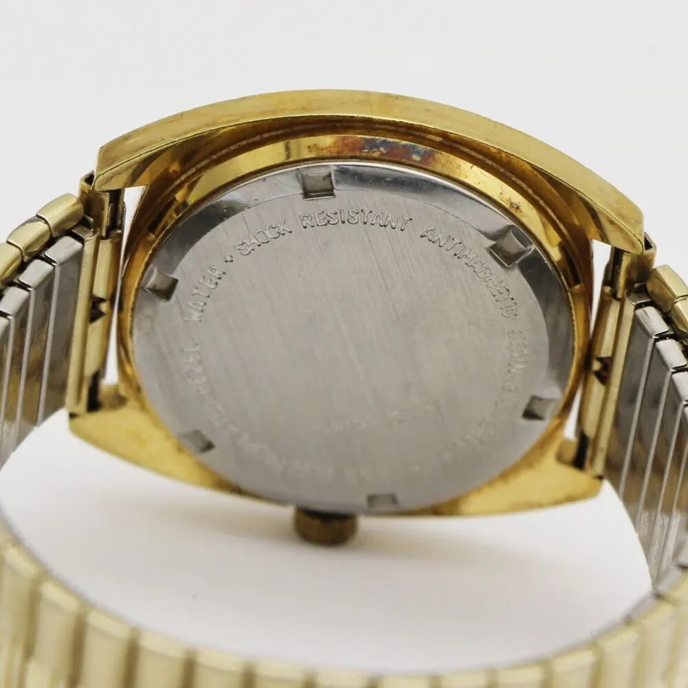 Baylor 17 Jewels Gold-Tone Day-Date Automatic Swiss Made Watch